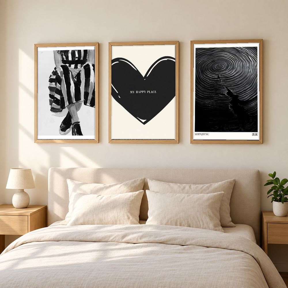 Set de 3 cuadros decorativos que combinan