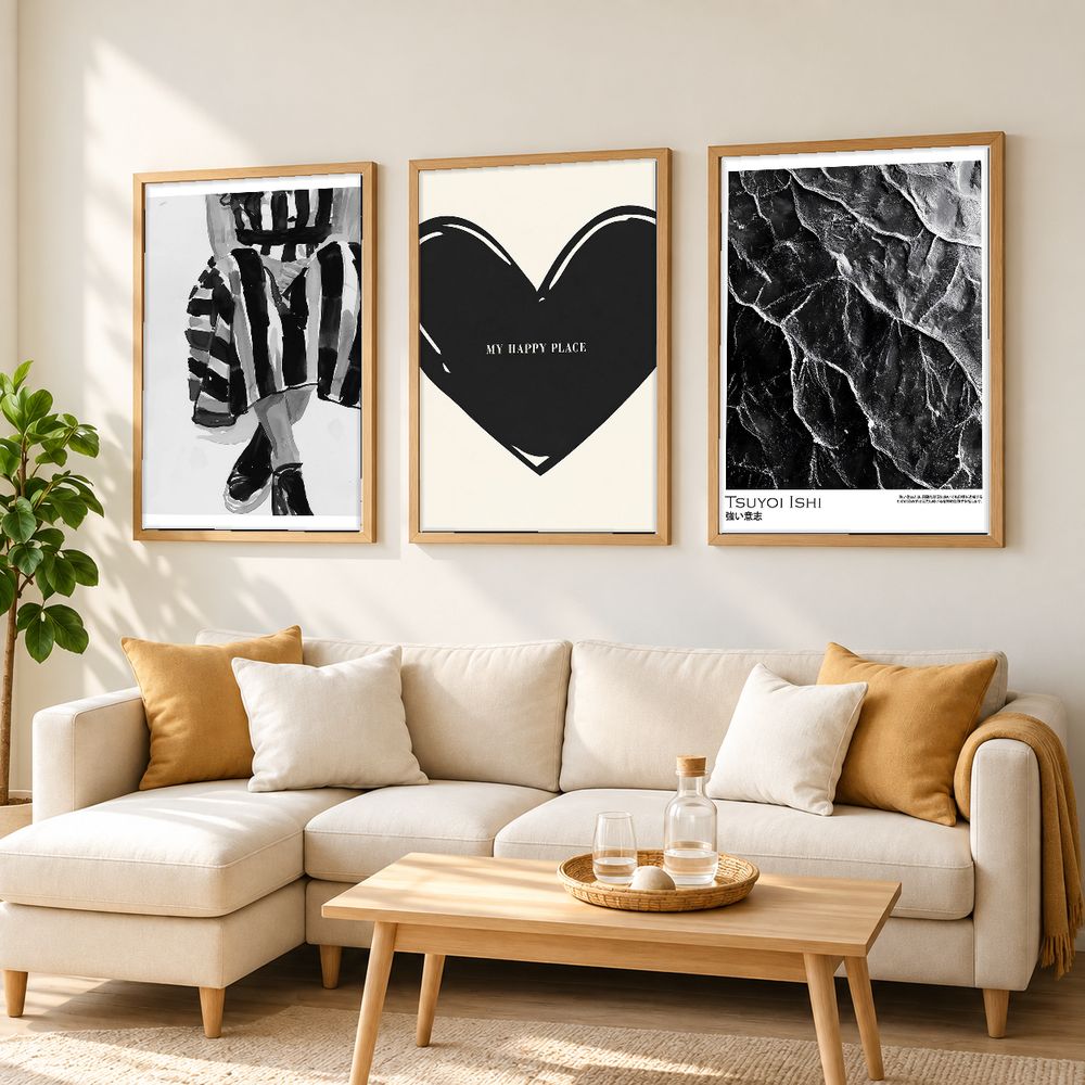 Set de 3 cuadros decorativos que combinan