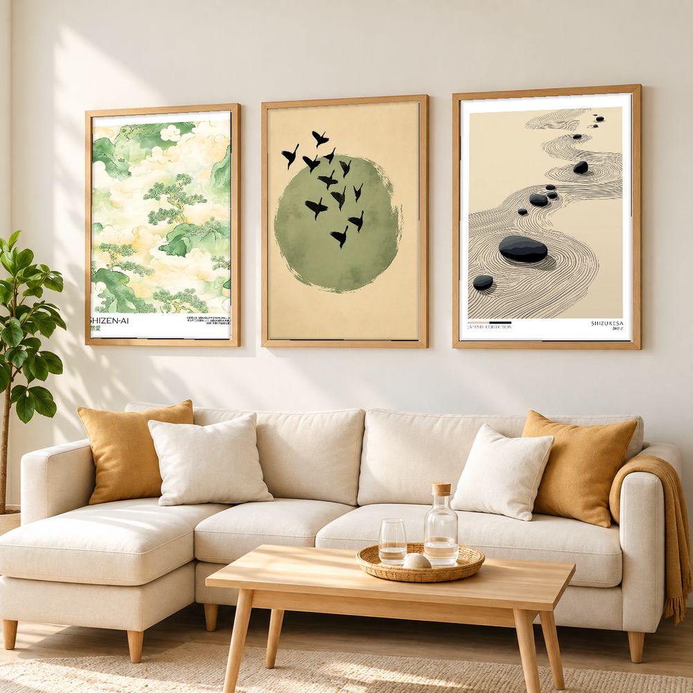 Set de 3 cuadros decorativos que combinan