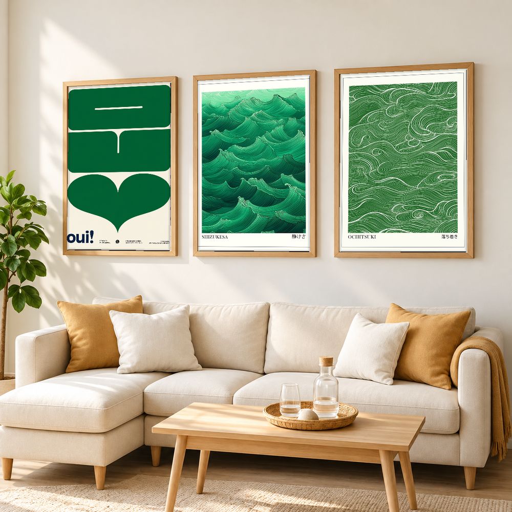 Set de 3 cuadros decorativos que combinan