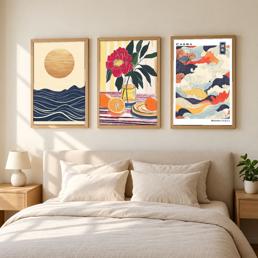 Set de 3 cuadros decorativos que combinan