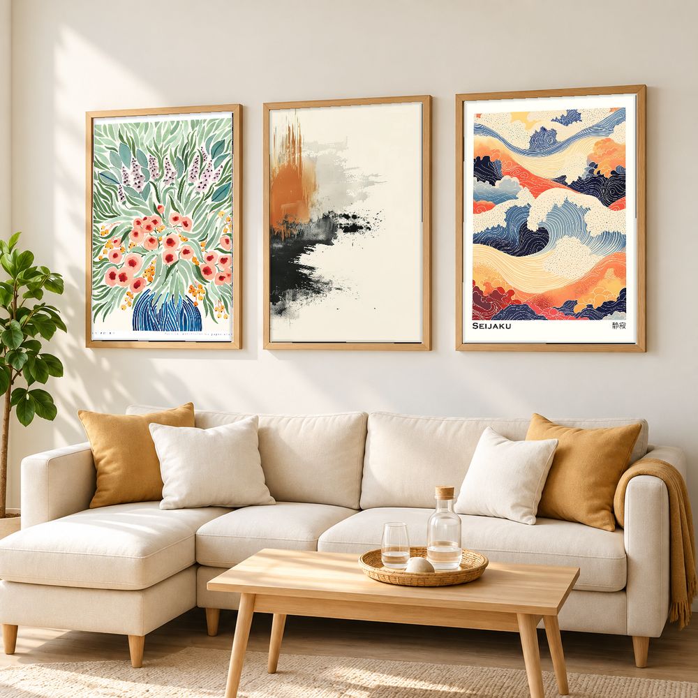Set de 3 cuadros decorativos que combinan