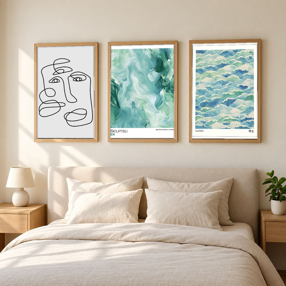 Set de 3 cuadros decorativos que combinan