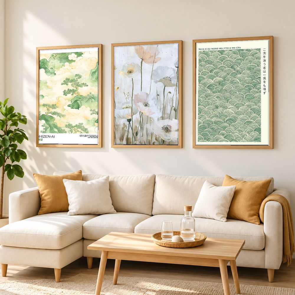 Set de 3 cuadros decorativos que combinan