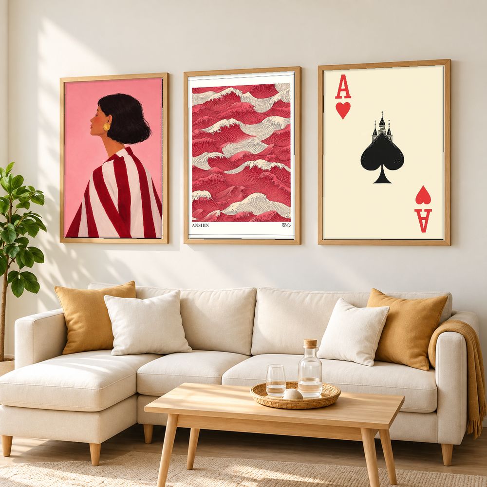 Set de 3 cuadros decorativos que combinan