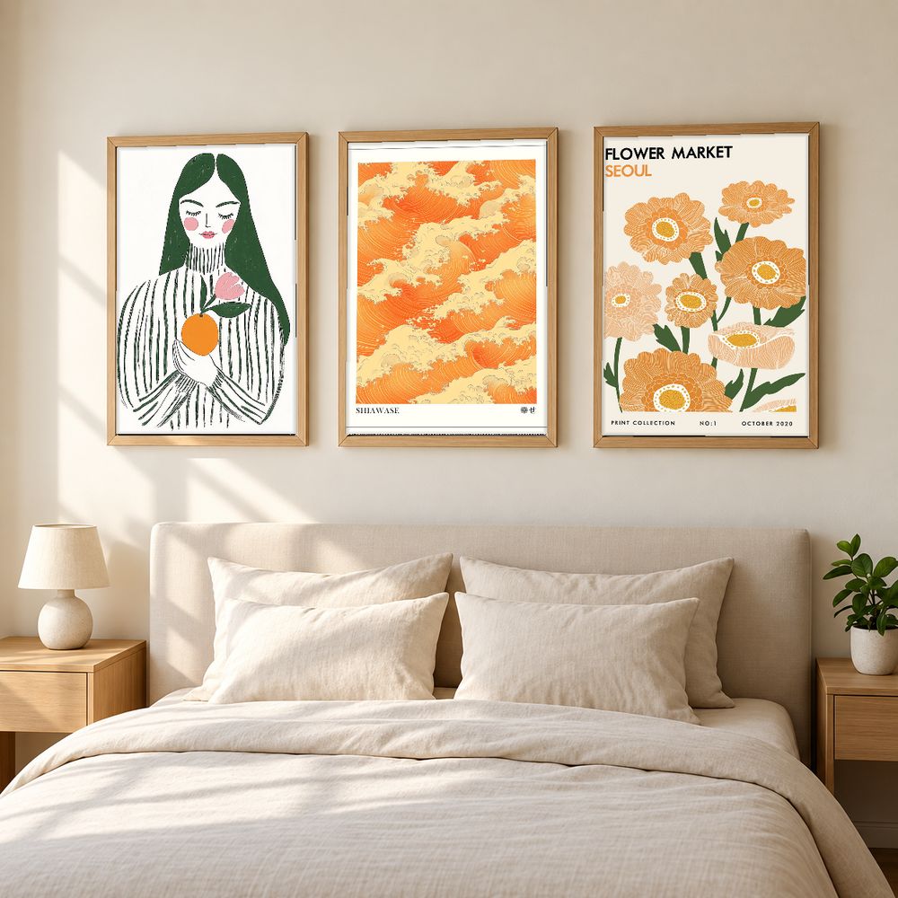 Set de 3 cuadros decorativos que combinan