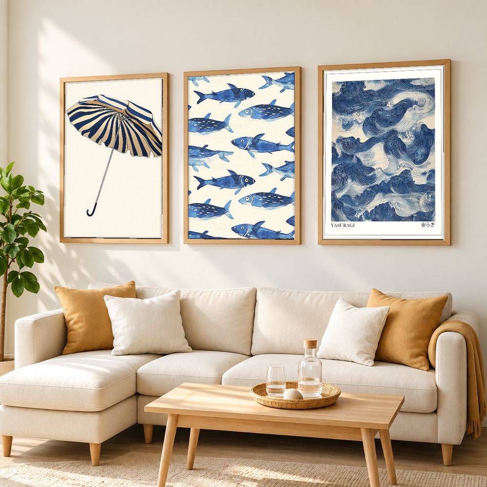 Set de 3 cuadros decorativos que combinan