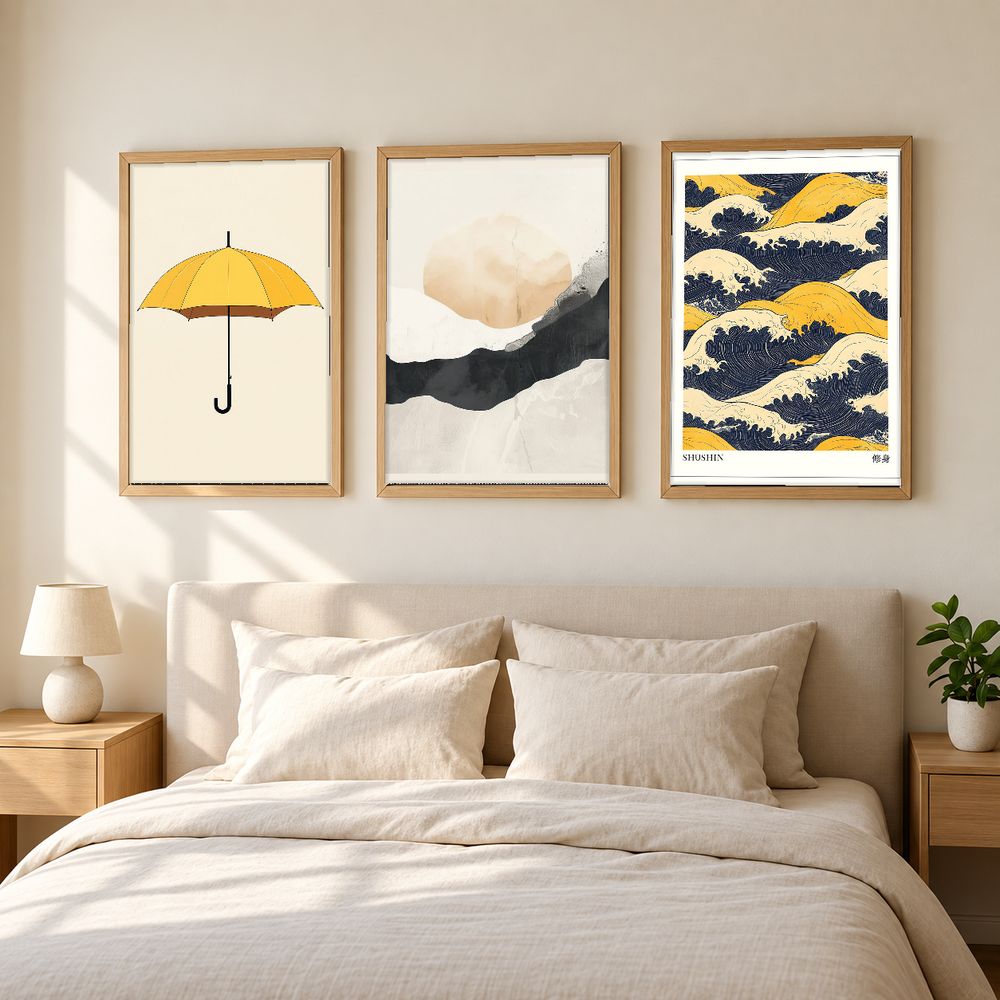 Set de 3 cuadros decorativos que combinan