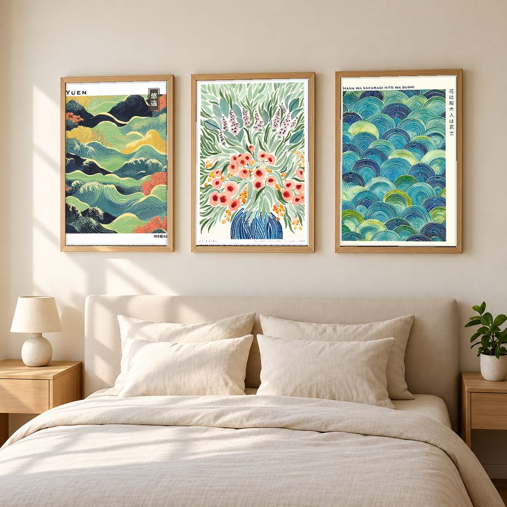 Set de 3 cuadros decorativos que combinan