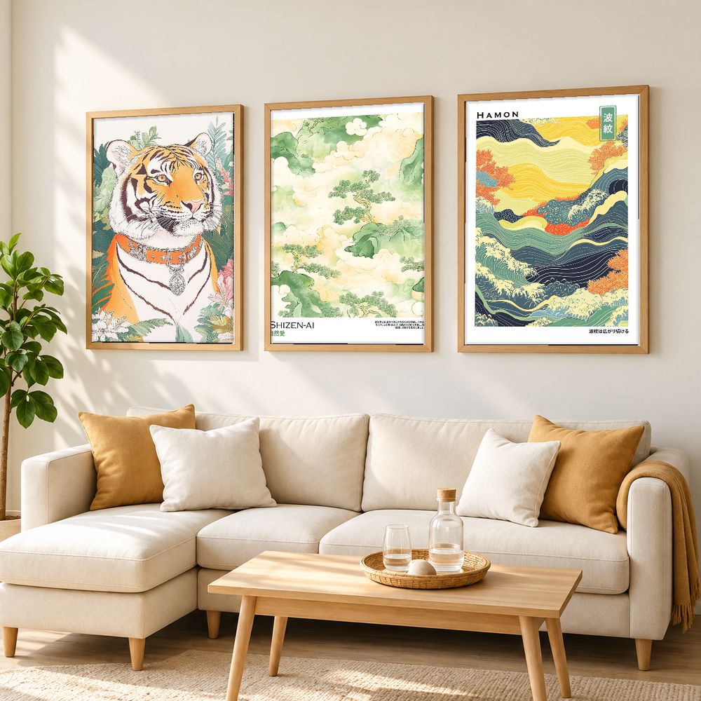 Set de 3 cuadros decorativos que combinan
