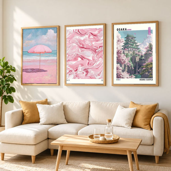 Set de 3 cuadros decorativos que combinan