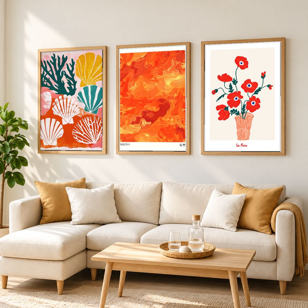 Set de 3 cuadros decorativos que combinan