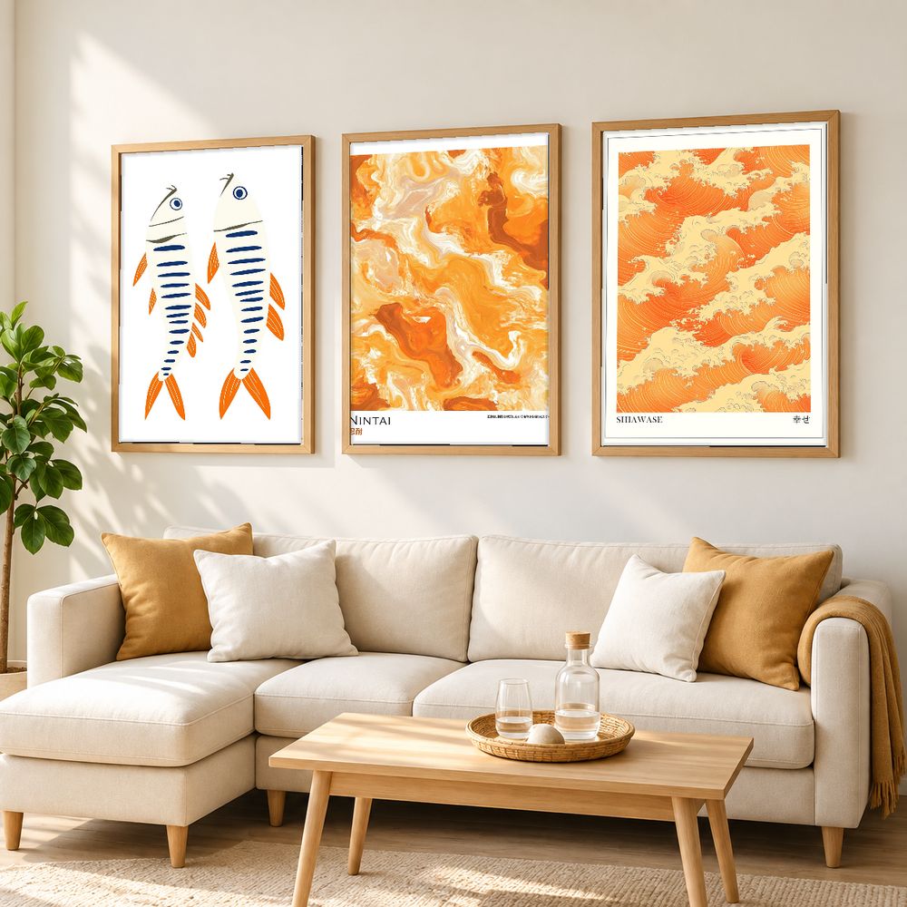 Set de 3 cuadros decorativos que combinan