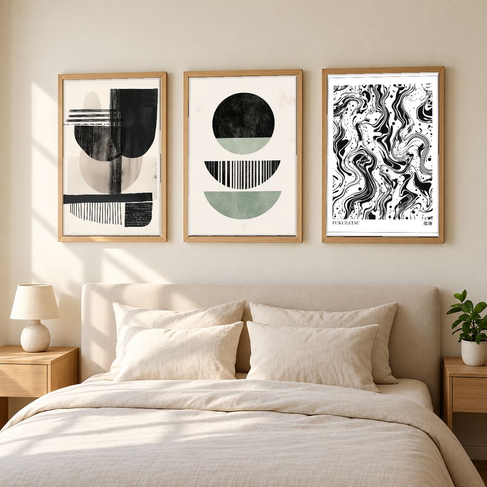 Set de 3 cuadros decorativos que combinan