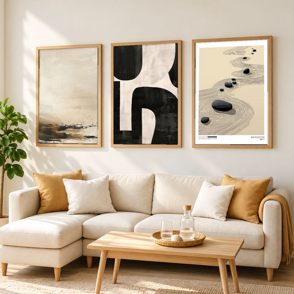 Set de 3 cuadros decorativos que combinan