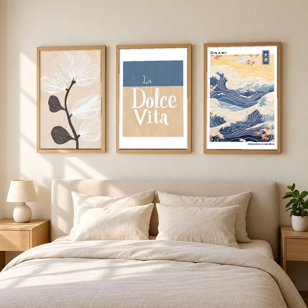 Set de 3 cuadros decorativos que combinan