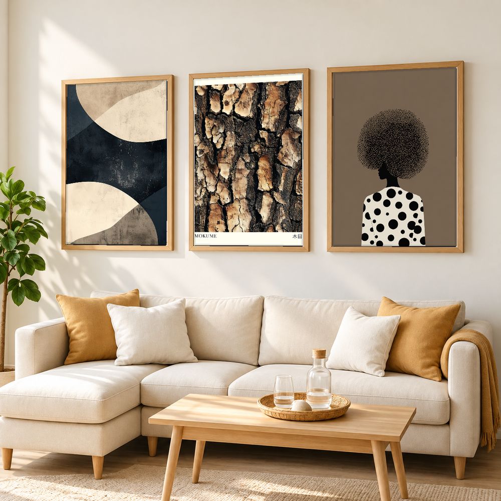 Set de 3 cuadros decorativos que combinan