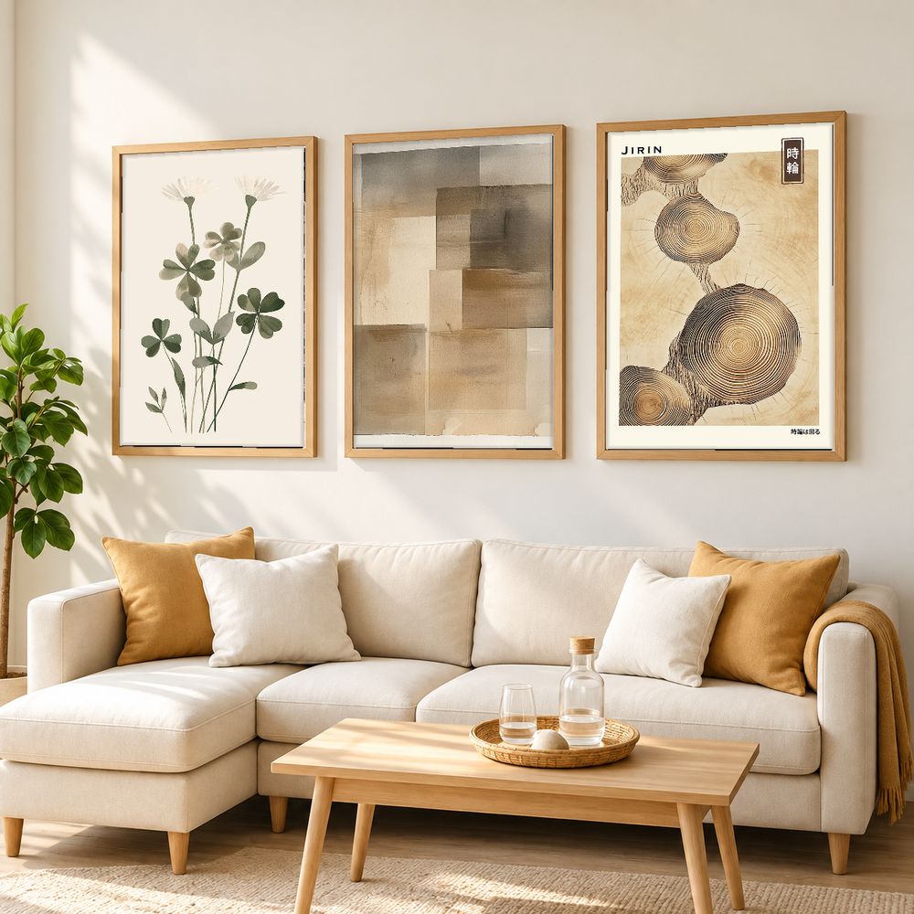 Set de 3 cuadros decorativos que combinan