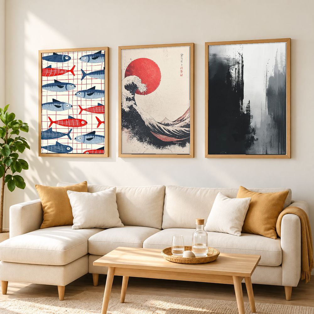 Set de 3 cuadros decorativos que combinan