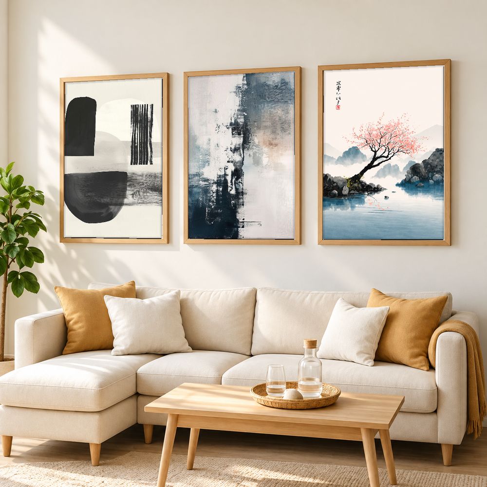 Set de 3 cuadros decorativos que combinan
