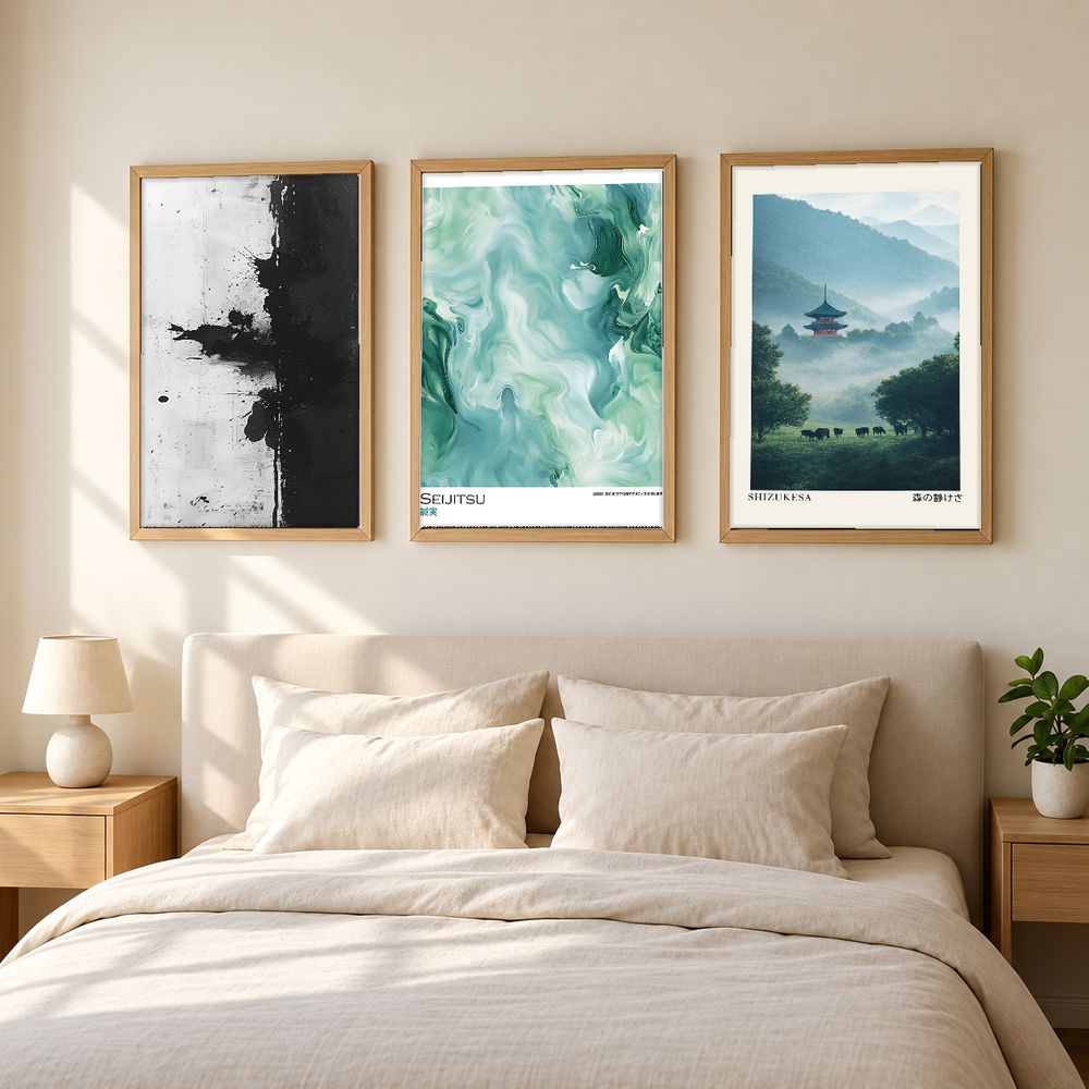 Set de 3 cuadros decorativos que combinan