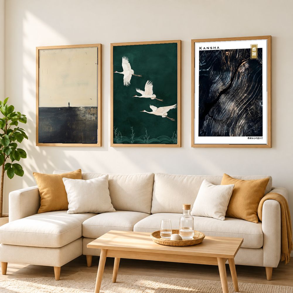 Set de 3 cuadros decorativos que combinan