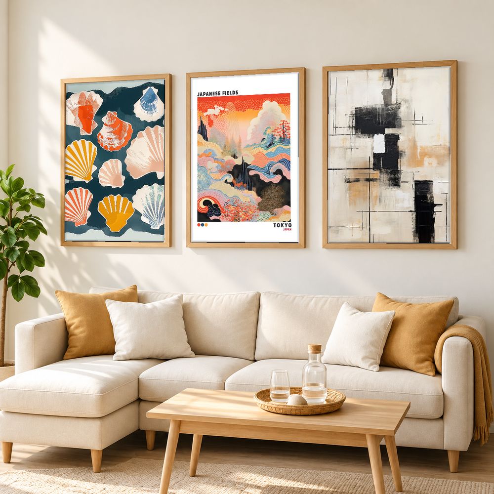 Set de 3 cuadros decorativos que combinan
