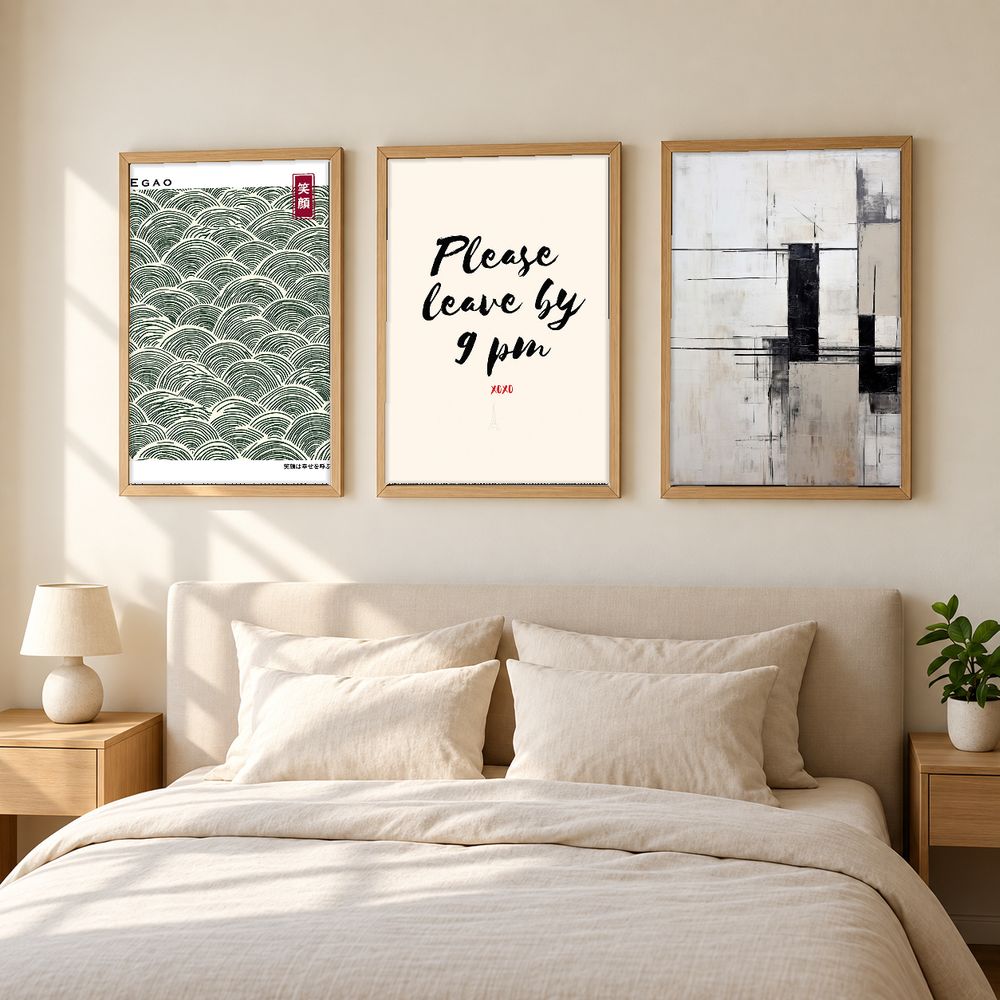 Set de 3 cuadros decorativos que combinan