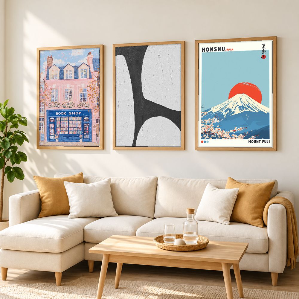 Set de 3 cuadros decorativos que combinan