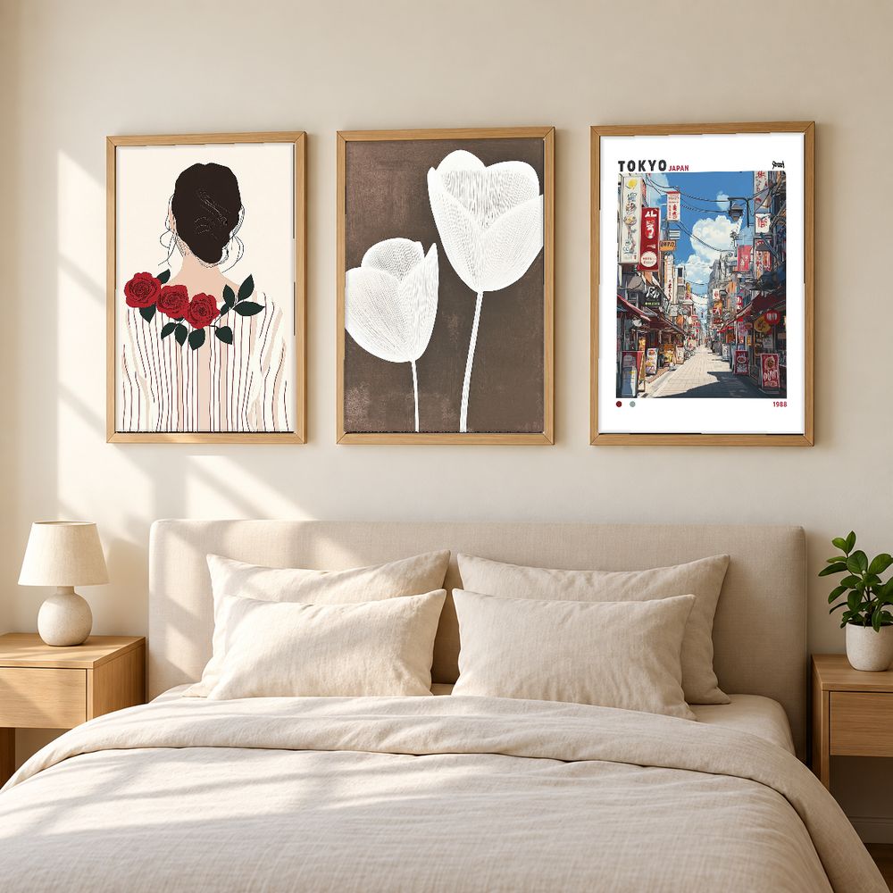 Set de 3 cuadros decorativos que combinan