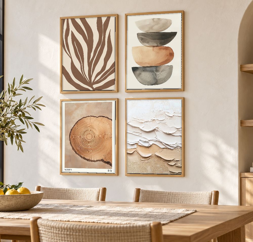 Set de 4 cuadros decorativos que combinan