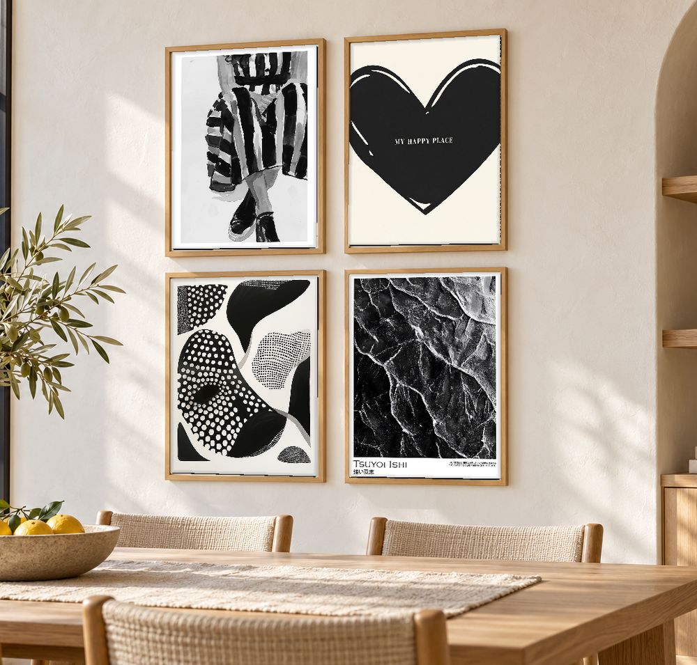 Set de 4 cuadros decorativos que combinan