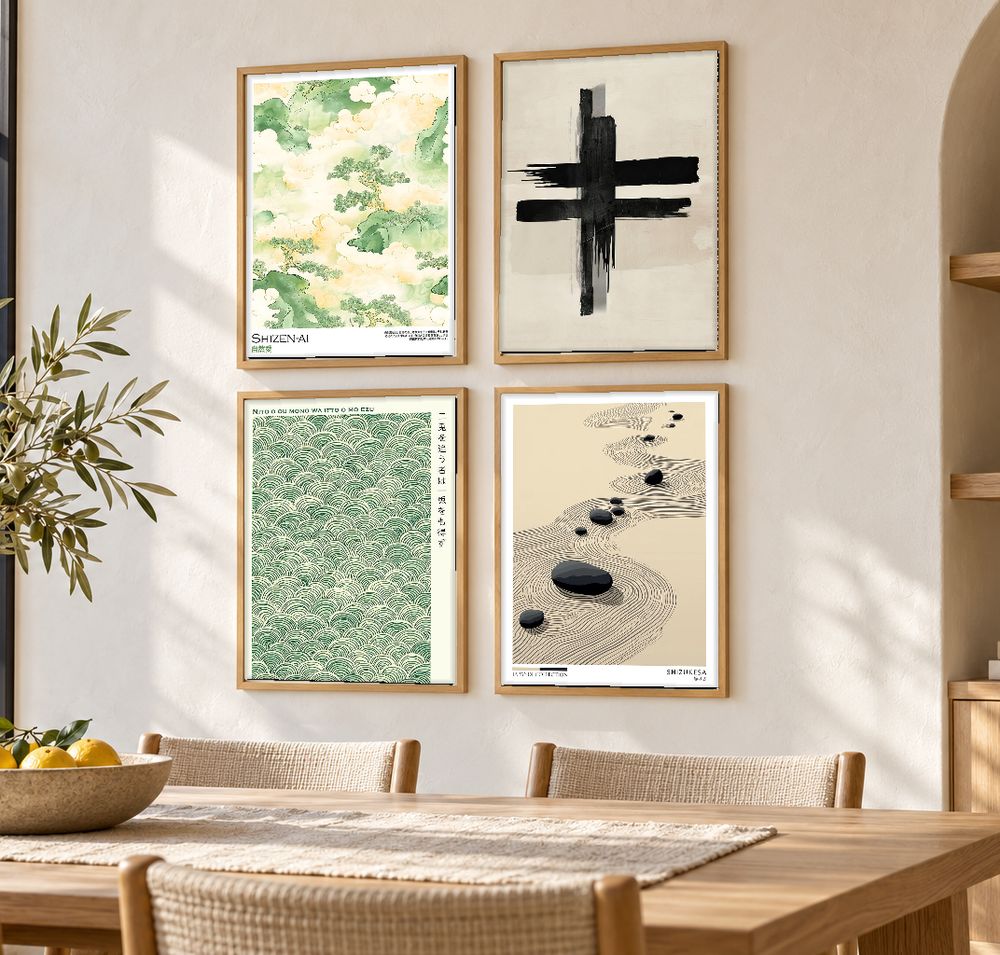 Set de 4 cuadros decorativos que combinan