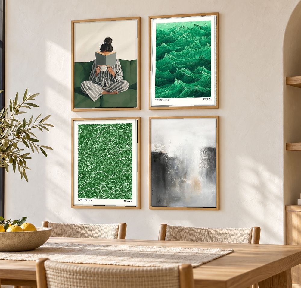 Set de 4 cuadros decorativos que combinan