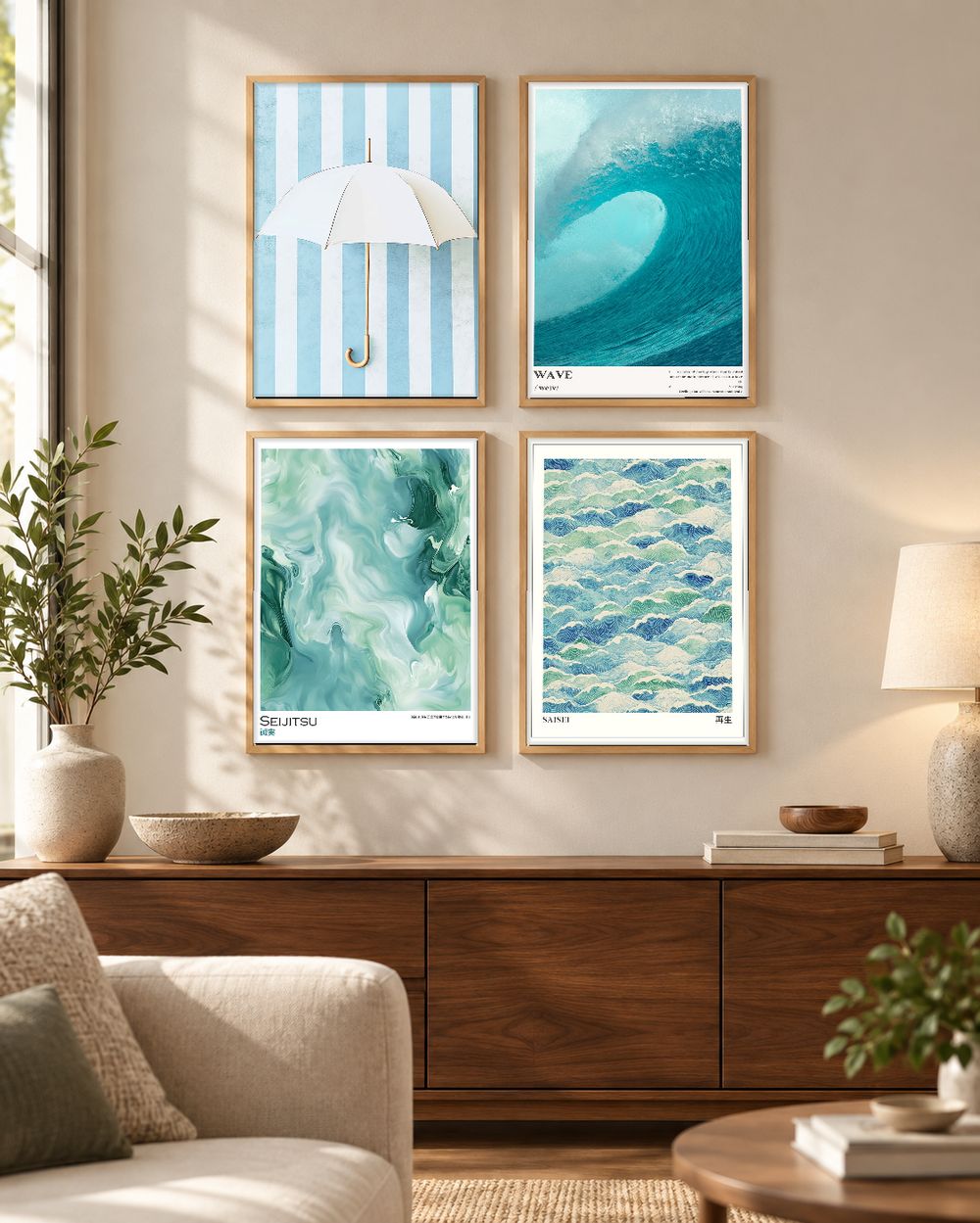 Set de 4 cuadros decorativos que combinan