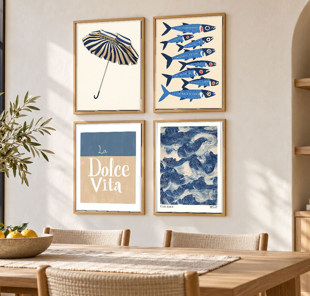Set de 4 cuadros decorativos que combinan