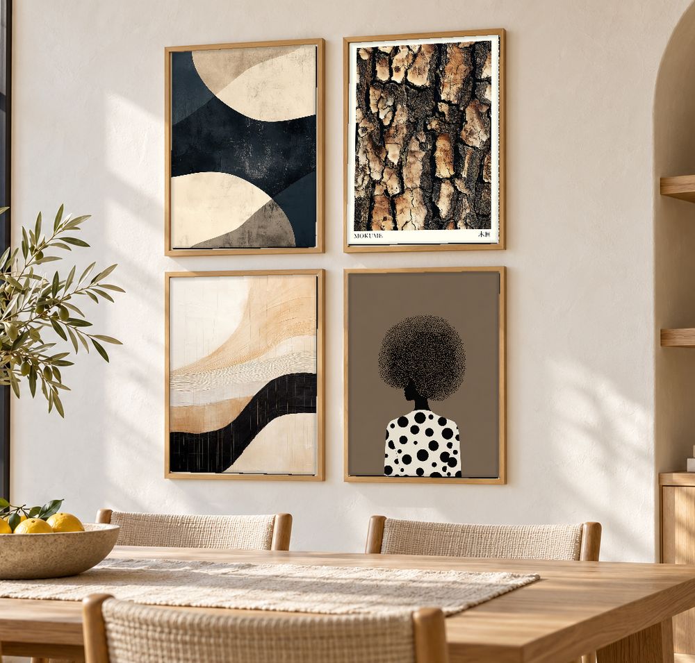 Set de 4 cuadros decorativos que combinan