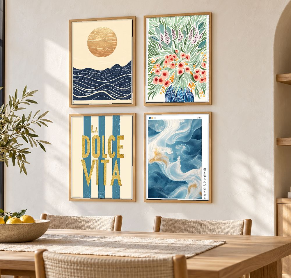 Set de 4 cuadros decorativos que combinan