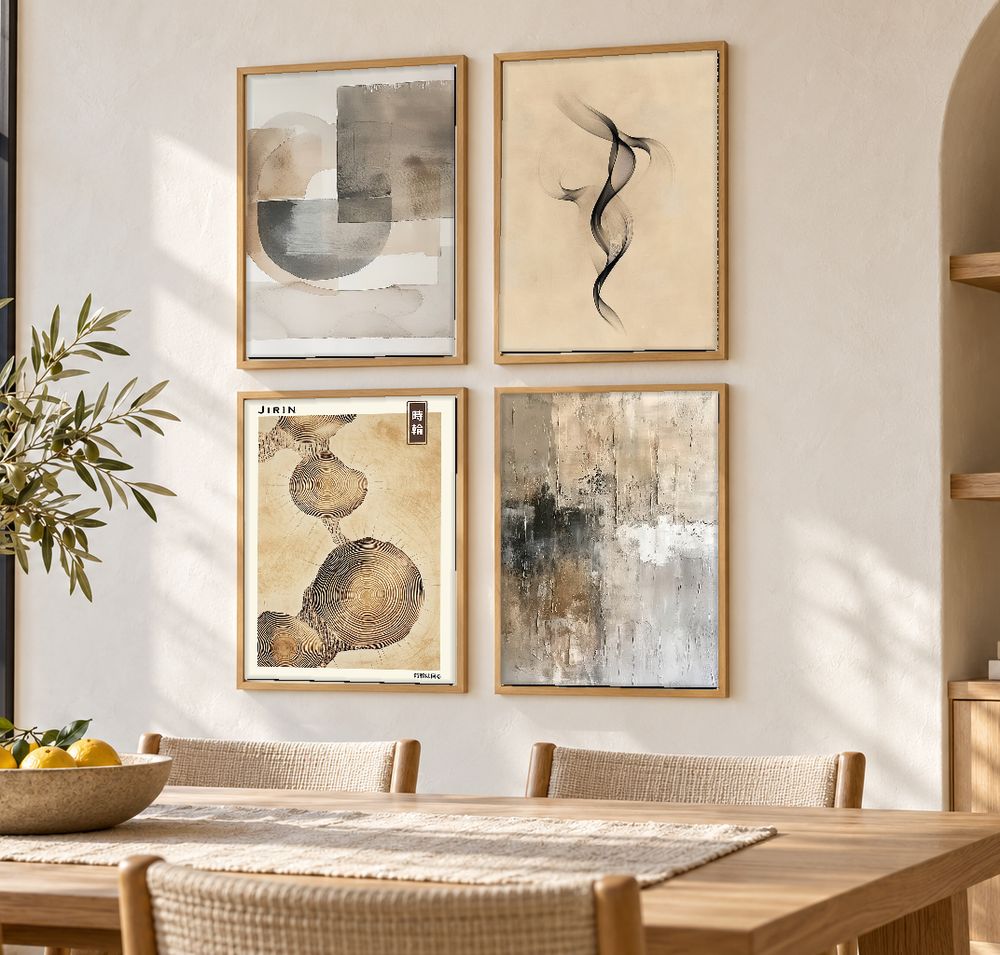 Set de 4 cuadros decorativos que combinan