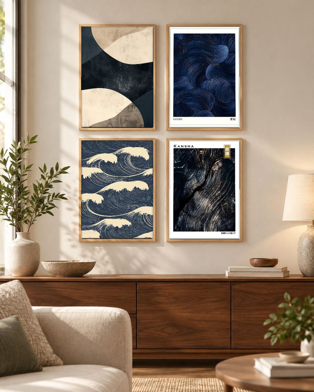 Set de 4 cuadros decorativos que combinan
