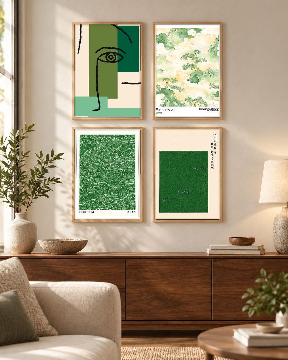 Set de 4 cuadros decorativos que combinan