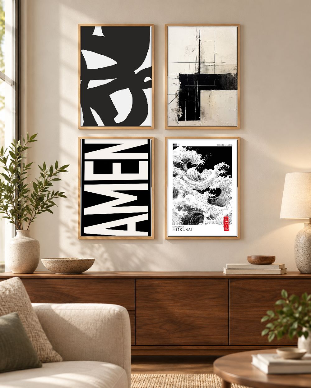 Set de 4 cuadros decorativos que combinan