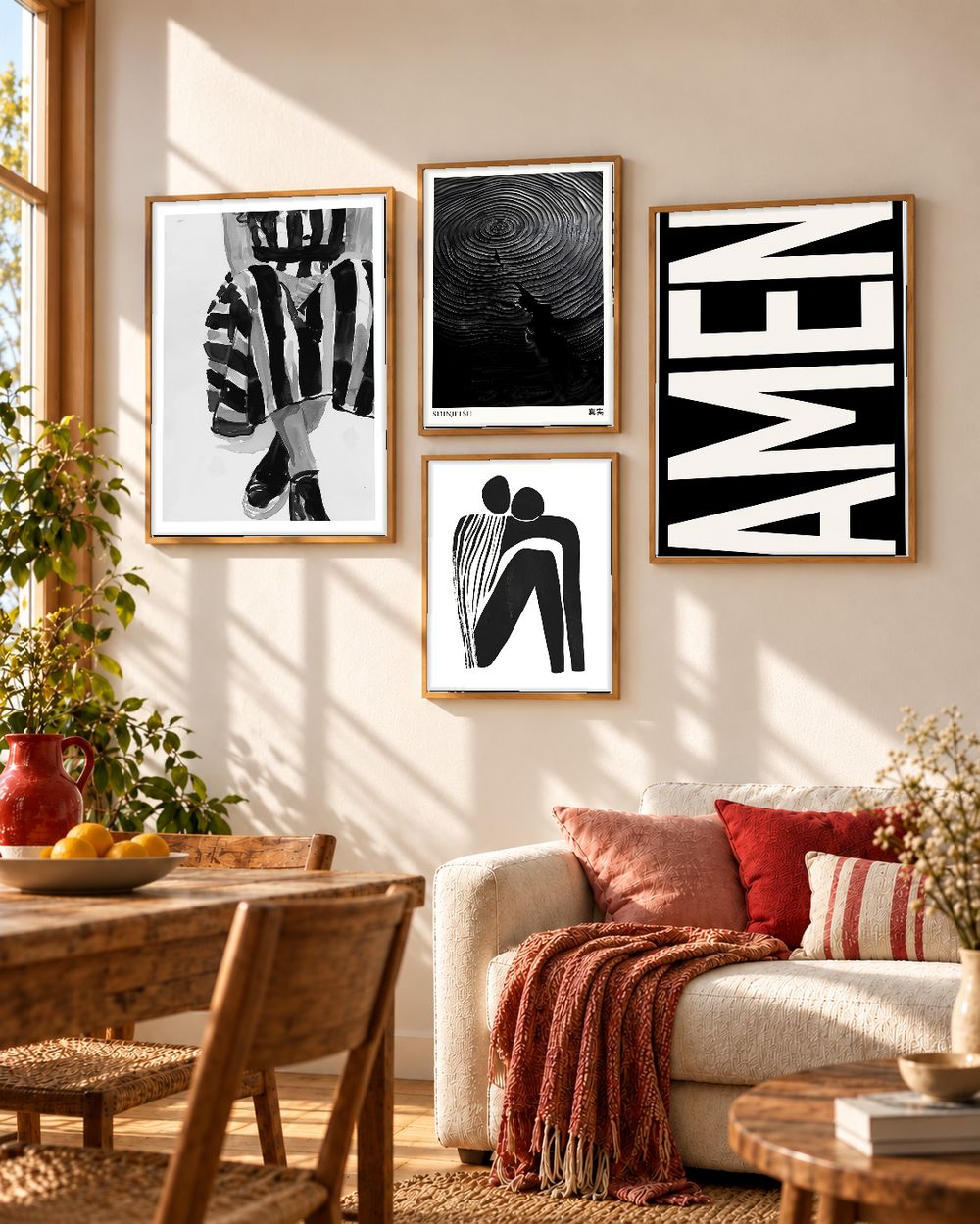 Set de 4 cuadros decorativos que combinan