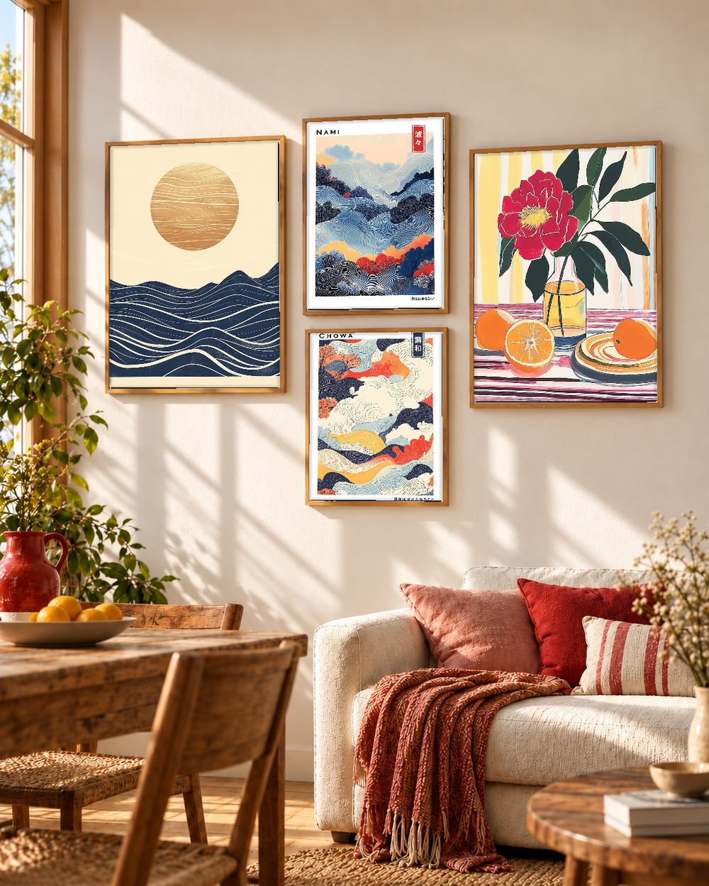 Set de 4 cuadros decorativos que combinan