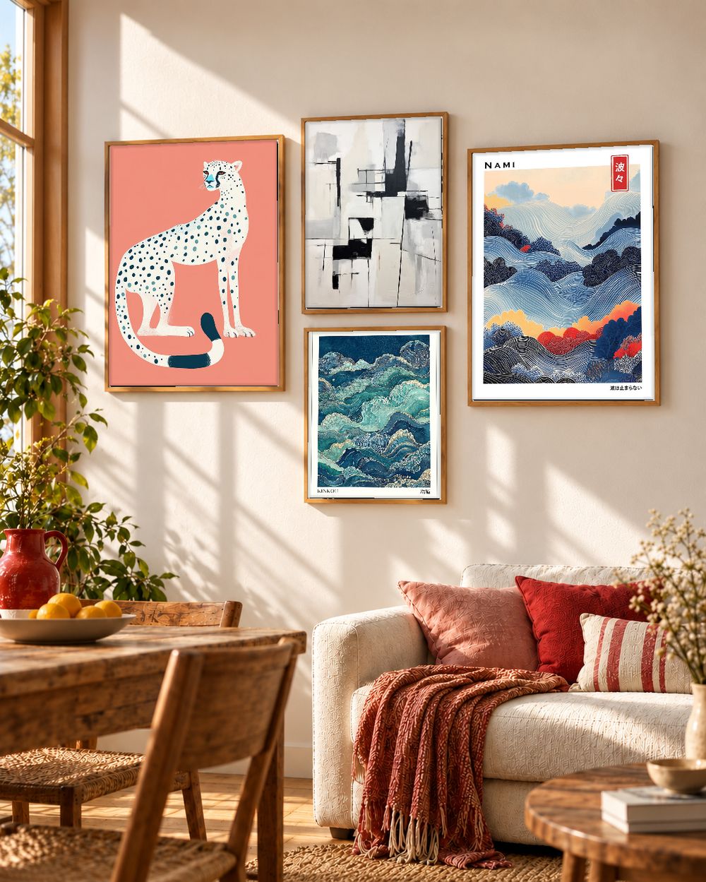 Set de 4 cuadros decorativos que combinan