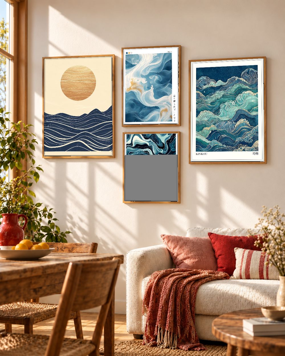 Set de 4 cuadros decorativos que combinan