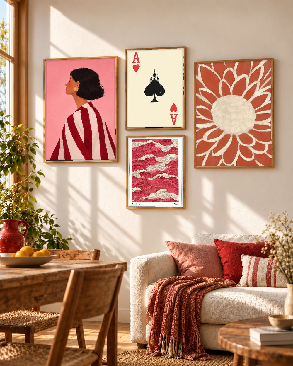 Set de 4 cuadros decorativos que combinan