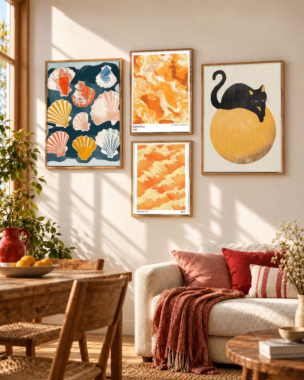 Set de 4 cuadros decorativos que combinan
