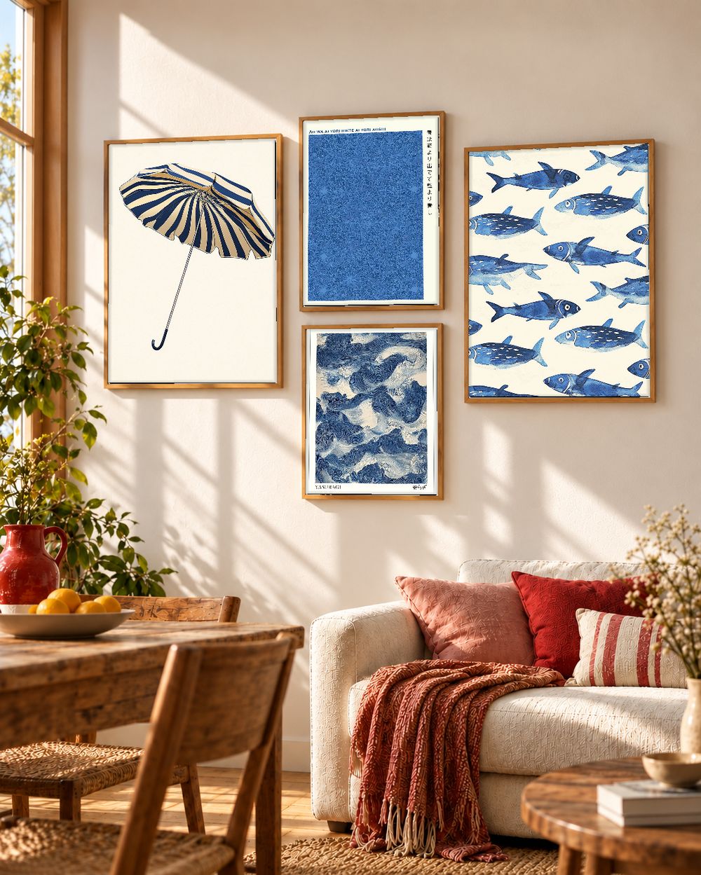 Set de 4 cuadros decorativos que combinan
