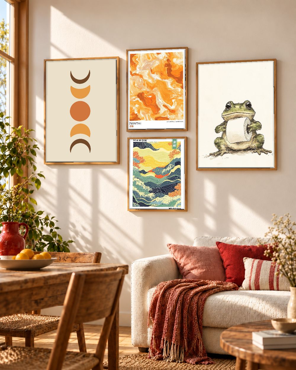 Set de 4 cuadros decorativos que combinan
